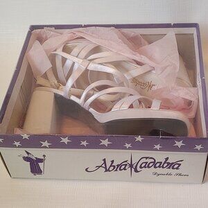 Abracadabra Dyeable Shoes White Satin 9M Wedding PROM Graduation